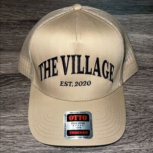 OTTO The Village Est. 2020 Tan Trucker Hat 32-285 (OSFM)